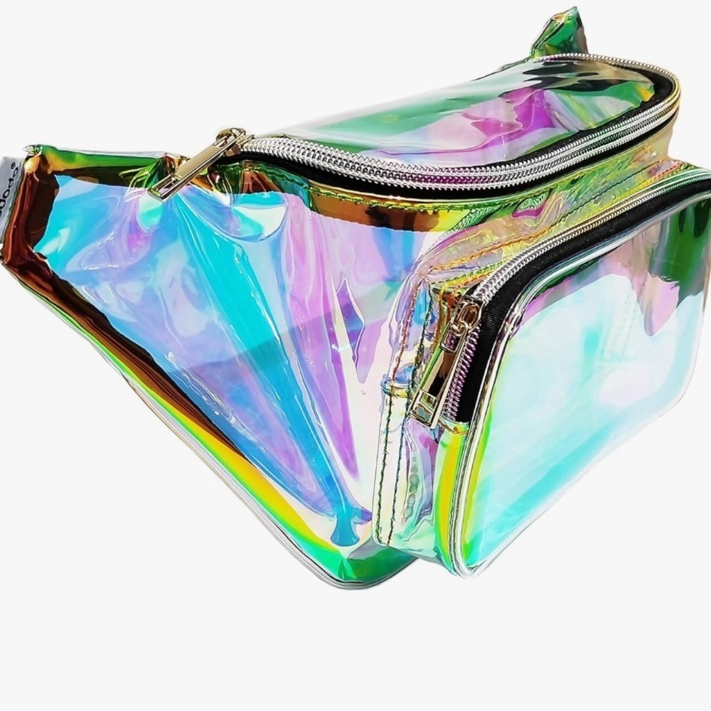 WODODO Holographic Iridescent Women belt Bag Fanny pack